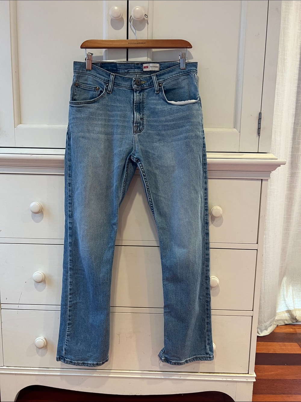 Wrangler Men's Light Blue Straight Jeans